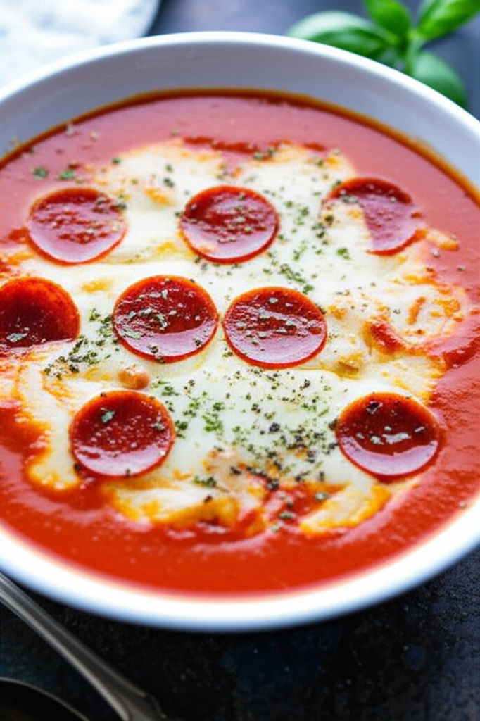 Easy Pizza Soup Or Dressed Up Tomato Soup image
