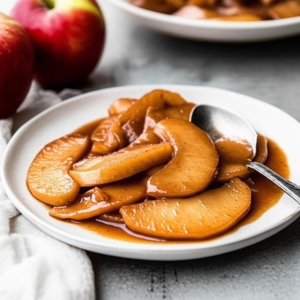 Apples In Wine And Cinnamon Sauce image
