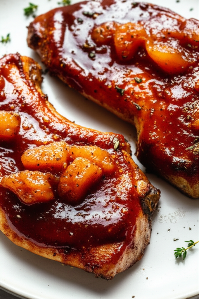 Applesauce Barbecue Pork Chops image