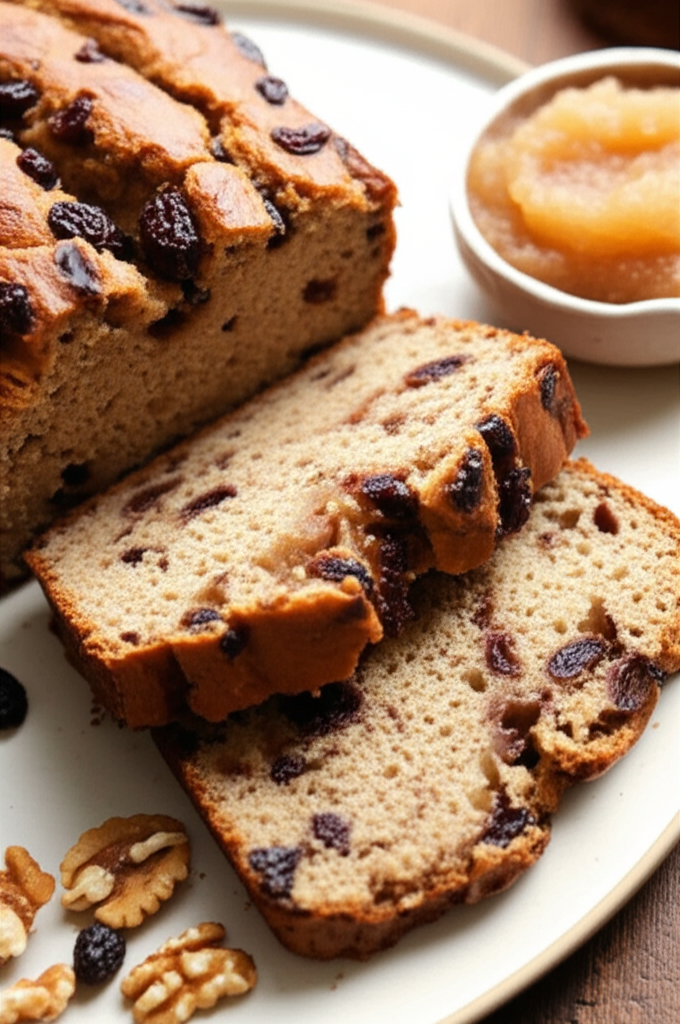 Applesauce Brandied Raisin Bread image