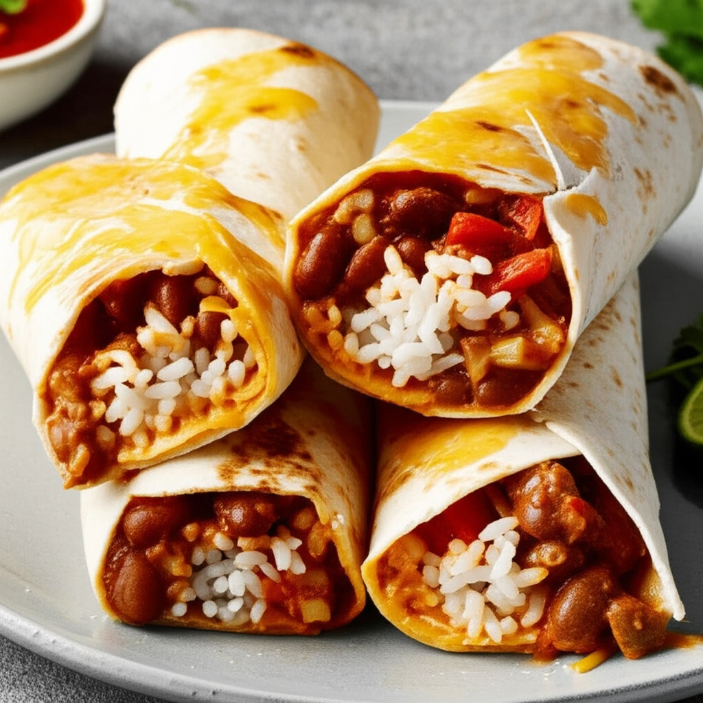 1 2 3 Rice And Chili Burritos image