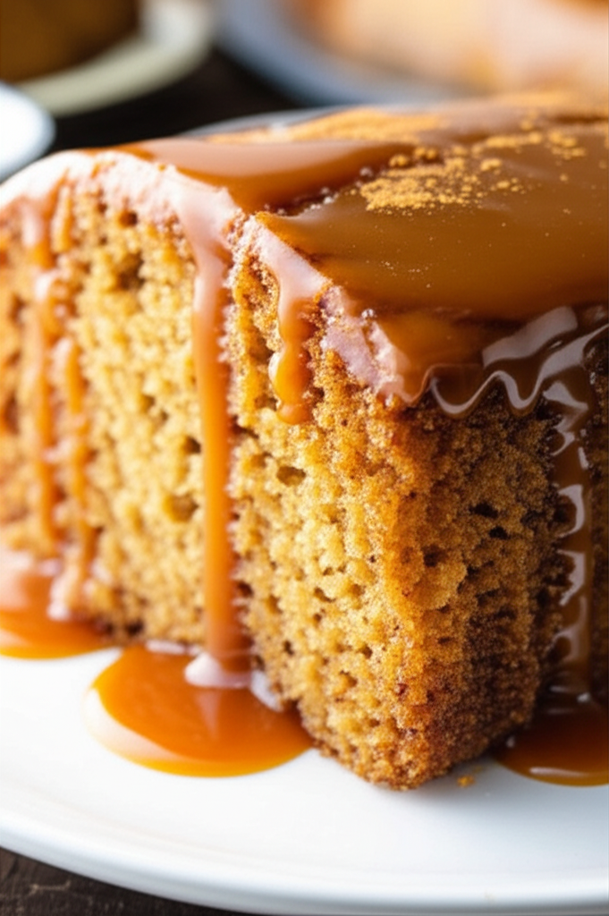 Applesauce Cake With Caramel Sauce image