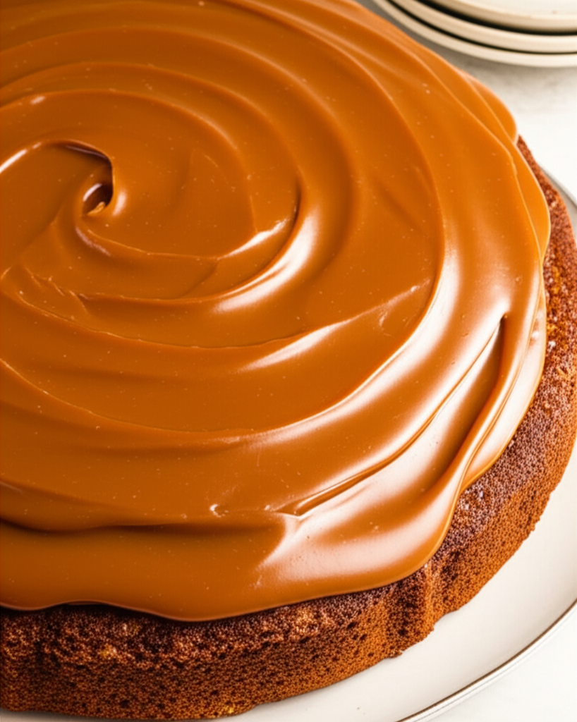 Applesauce Caramel Cake image