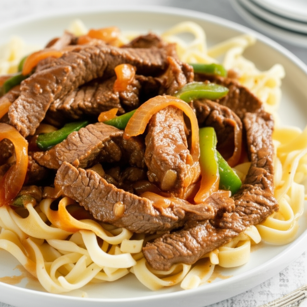 1 2 3 Steak On Noodles image