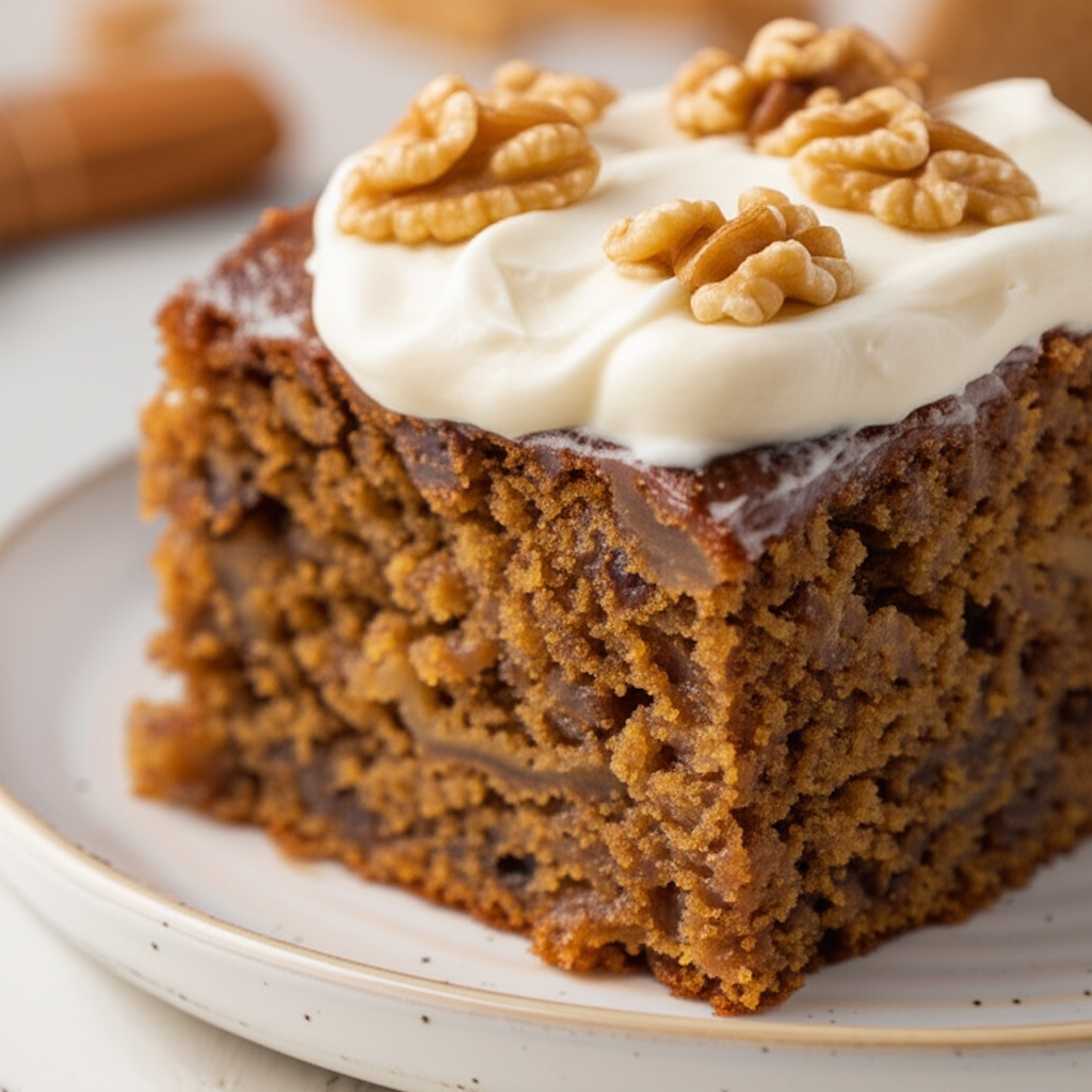 Applesauce Date Cake image