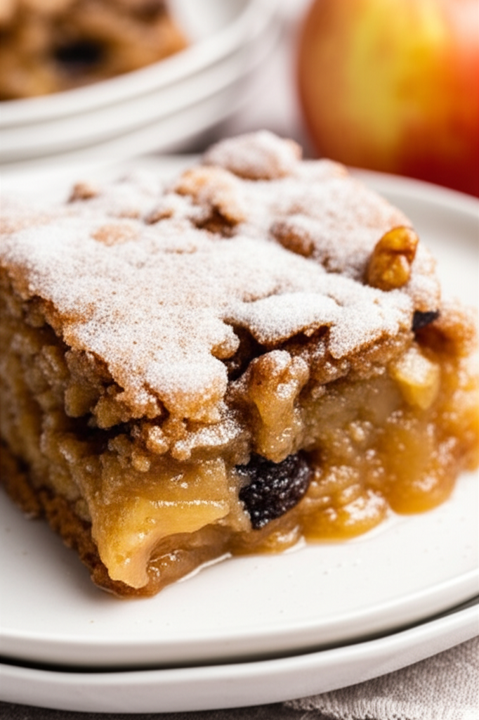 Applesauce Dump Cake With Spiced Dusting Sugar image