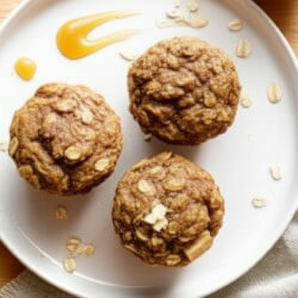 Applesauce Oat Muffins For 2 image