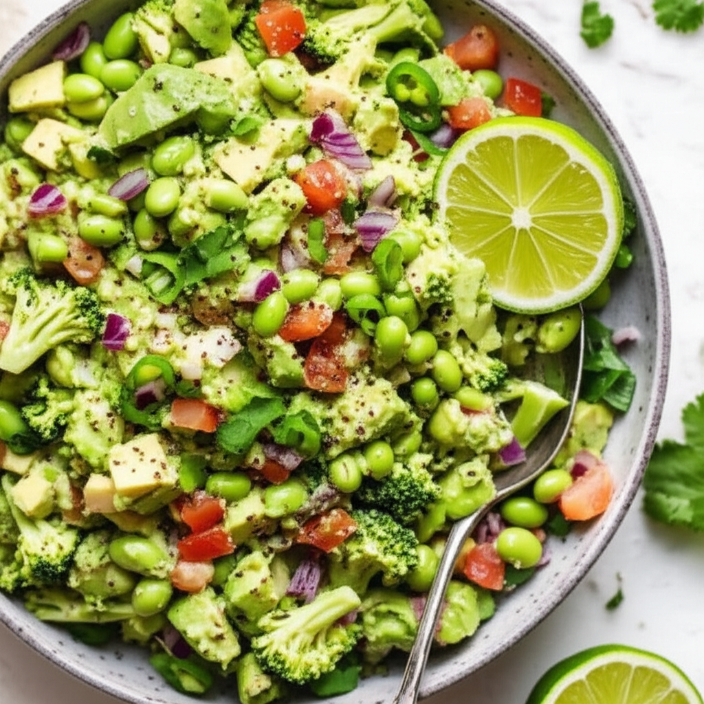 Edabroccamole Aka Edamame Broccoli Avocado Guacamole image