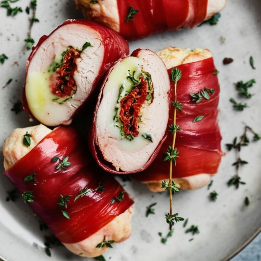 Edam And Tomato Chicken Parcels image