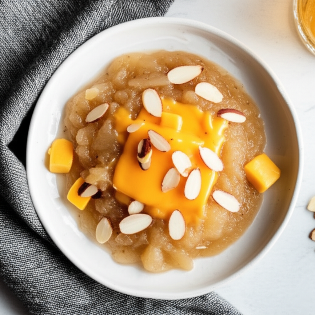 Applesauce With Cheddar Cheese And Toasted Almonds For 2 image