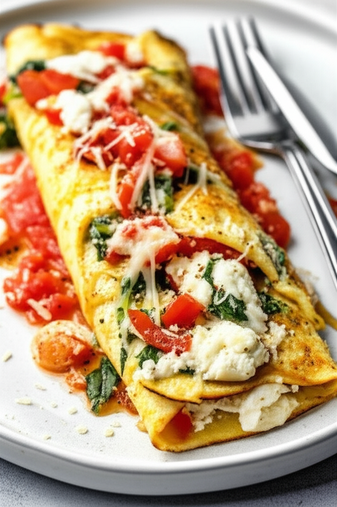 Egg White Omelet Manicotti Style For 1 image