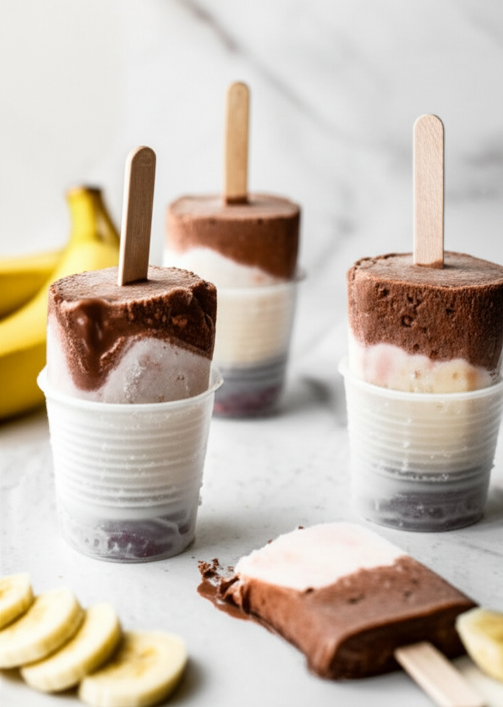 1 Gram Fat Chocolate Banana Freezer Pops image