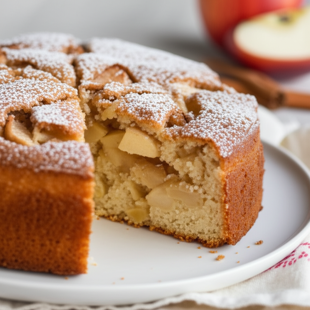 Eggless Apple Cake image