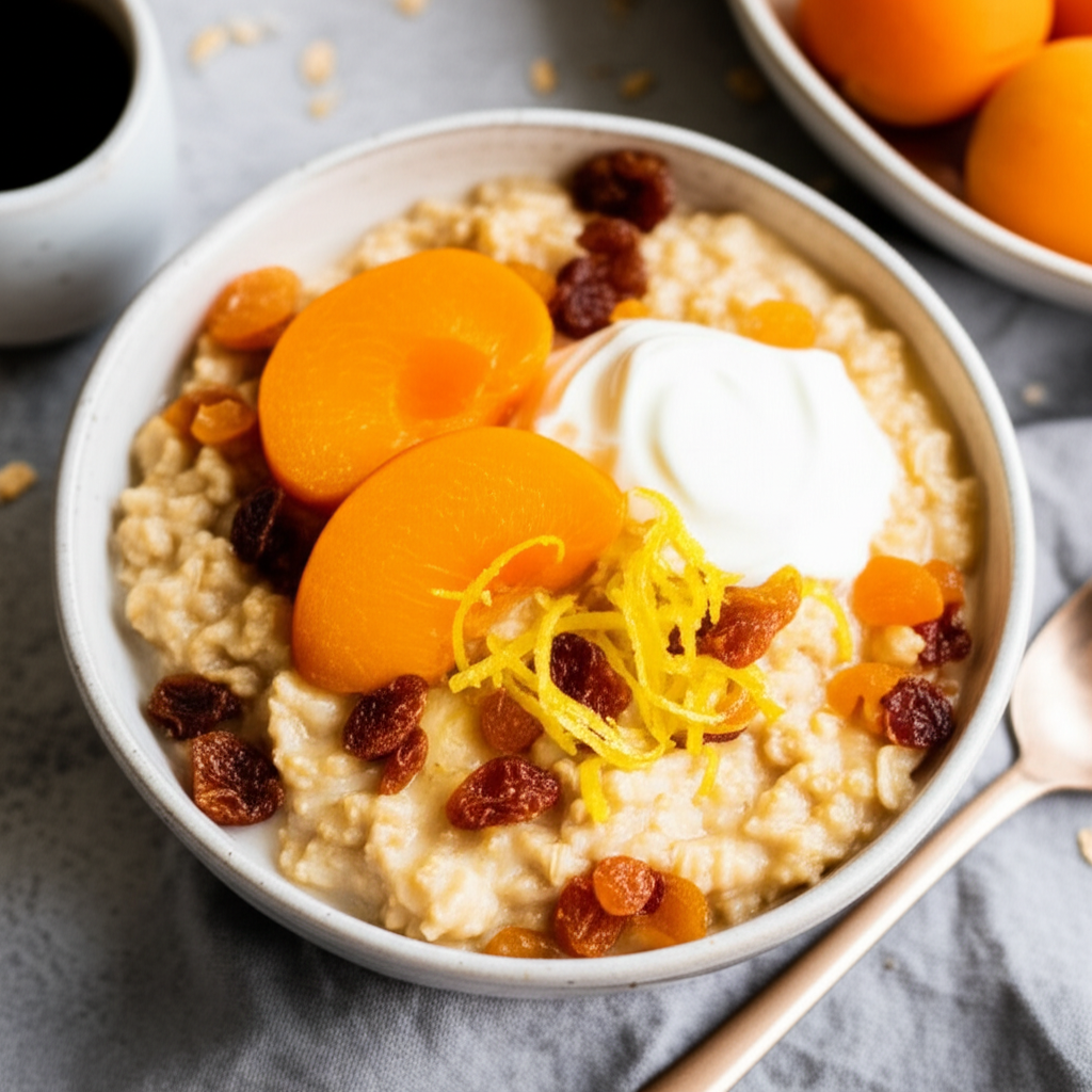 Apricot Lemon Scented Oatmeal Porridge image