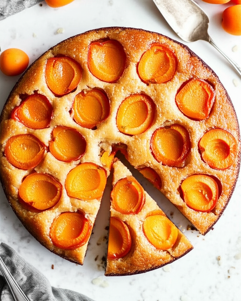 Apricot Almond Upside Down Cake image