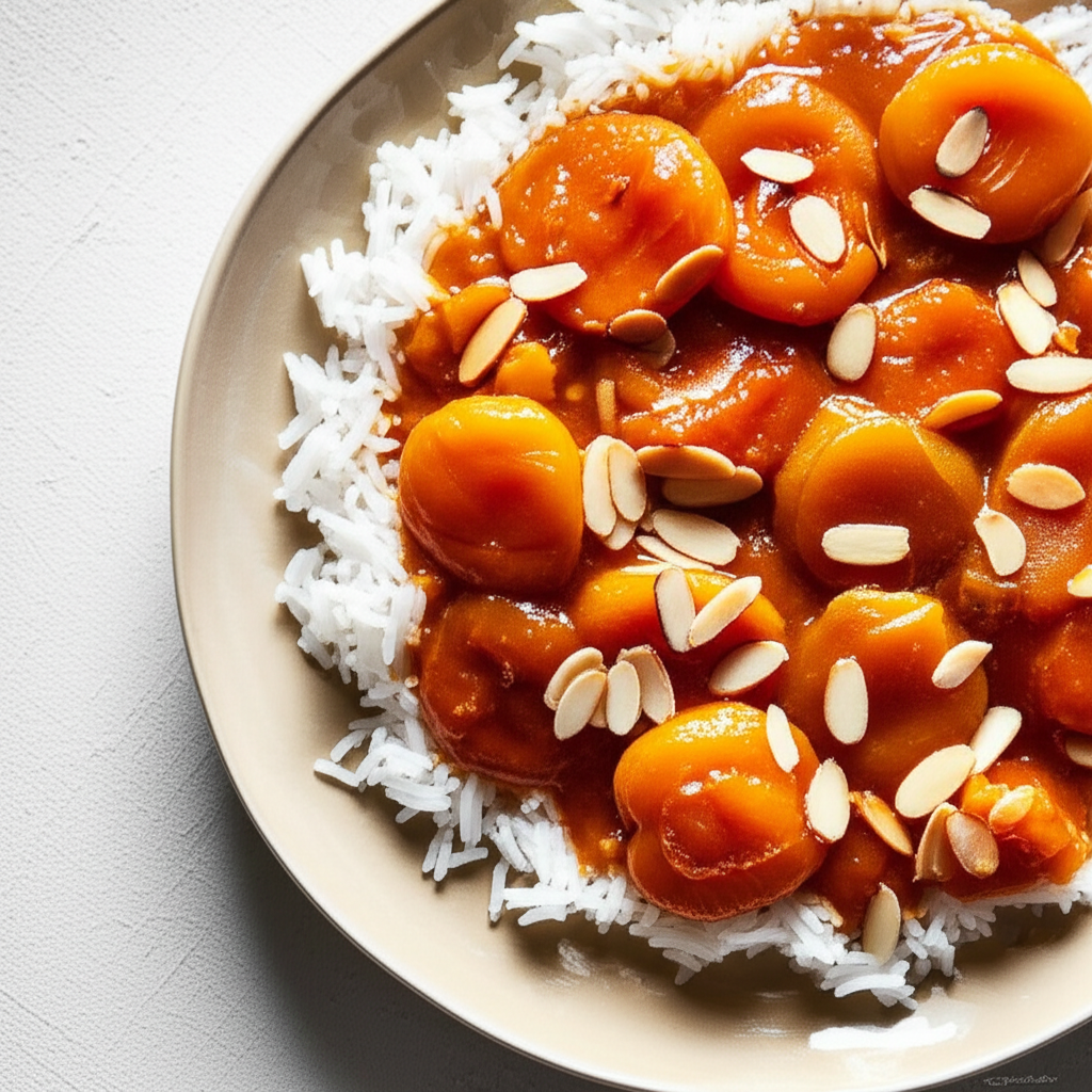Apricot And Almond Stew With Rice image