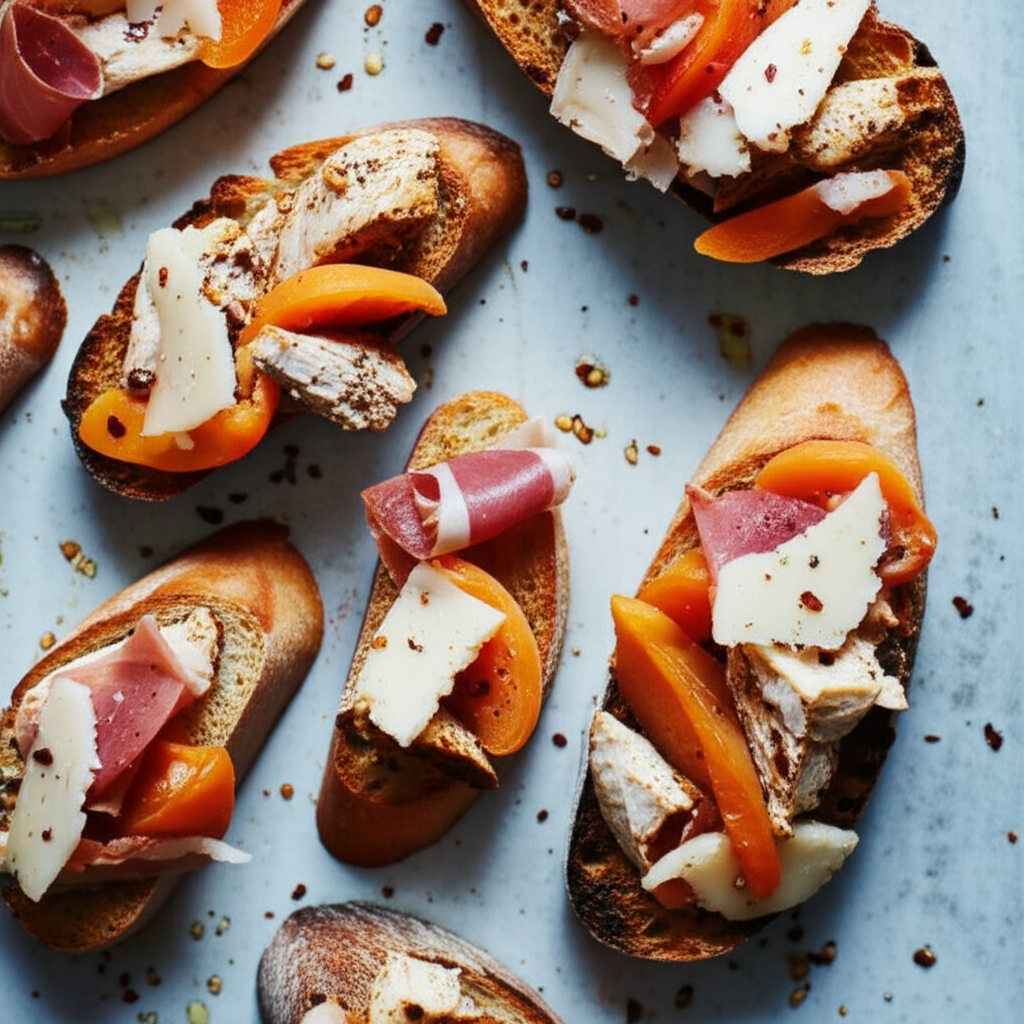 Apricot And Chicken Bruschetta image