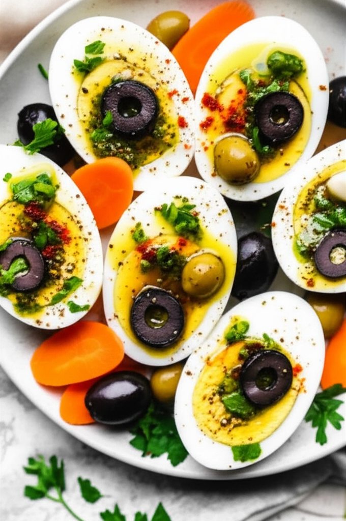 Eggs With Garlic And Parsley Oil image