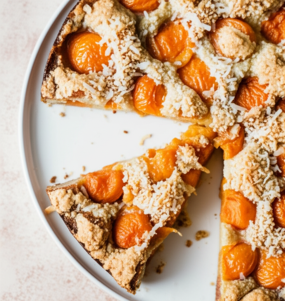 Apricot Coconut Crumble Cake image