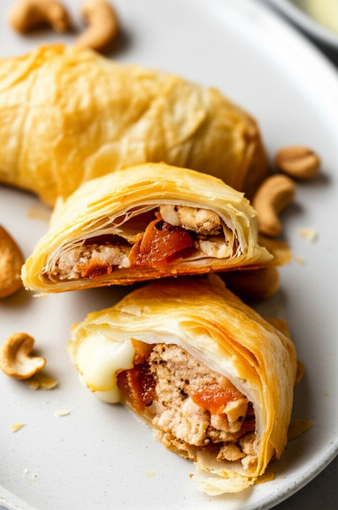 Apricot Coriander Chicken With Brie All Wrapped Up In Phyllo image