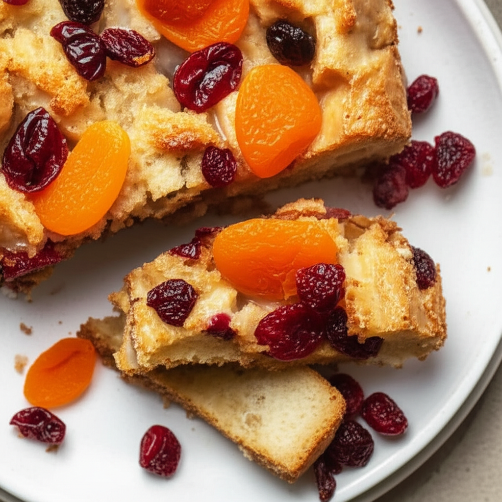 Apricot Cranberry Bread Pudding image