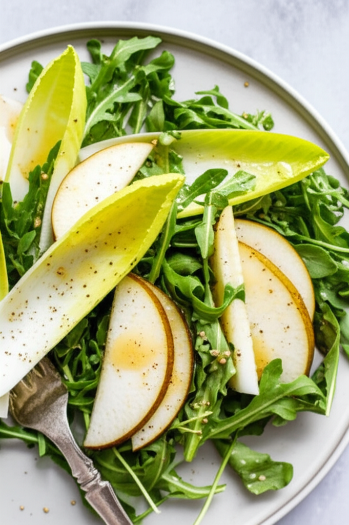 Endive Arugula And Pear Salad image