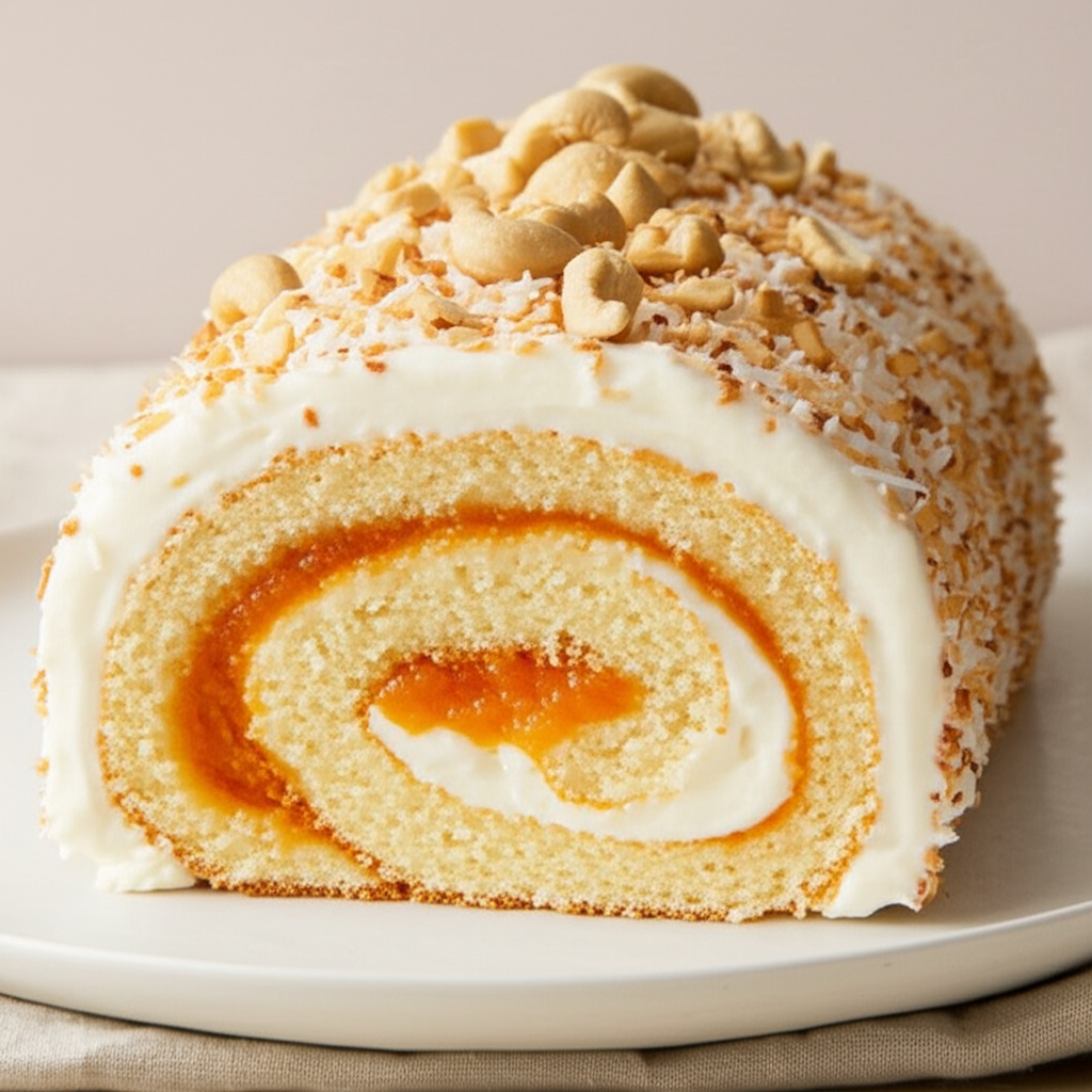 Apricot Filled Cake Roll image