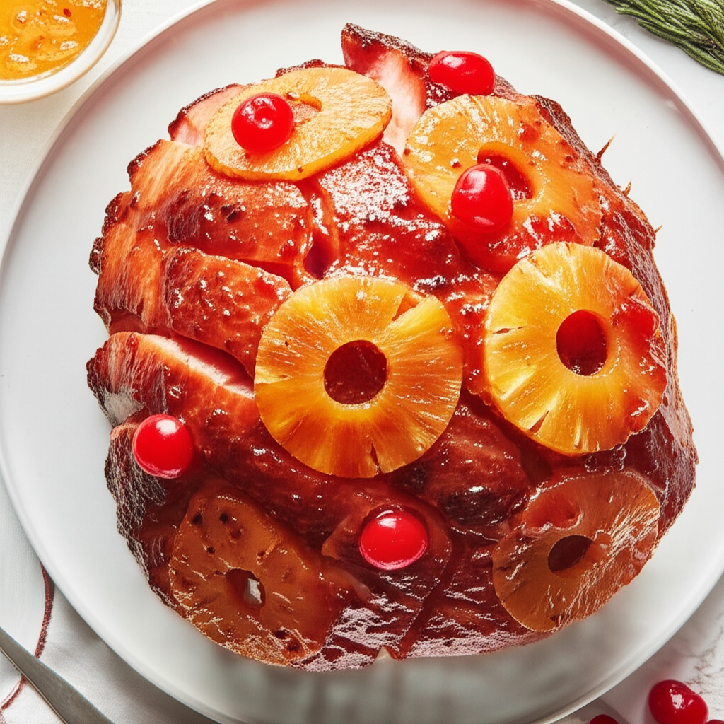 Apricot Glazed Baked Ham For Two image