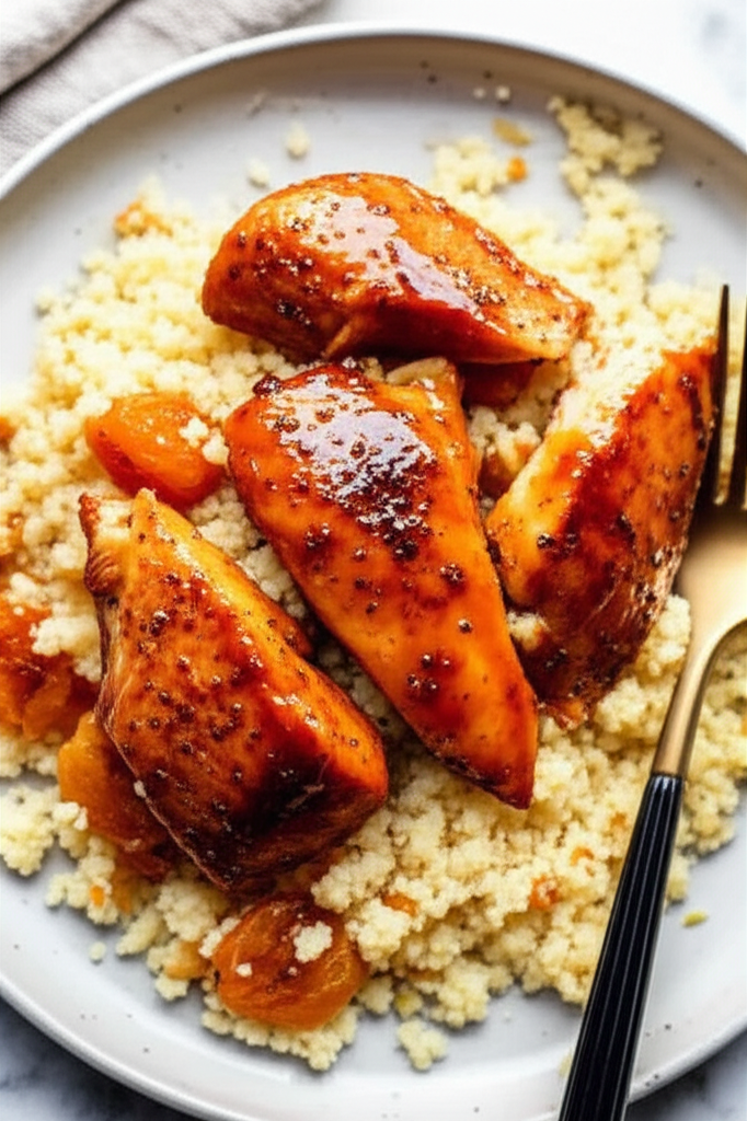 Apricot Glazed Chicken And Couscous image