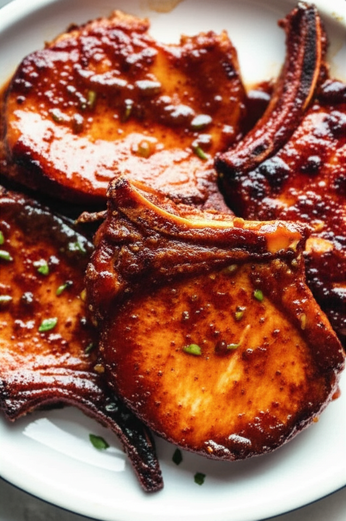 Apricot Glazed Pork Chops image
