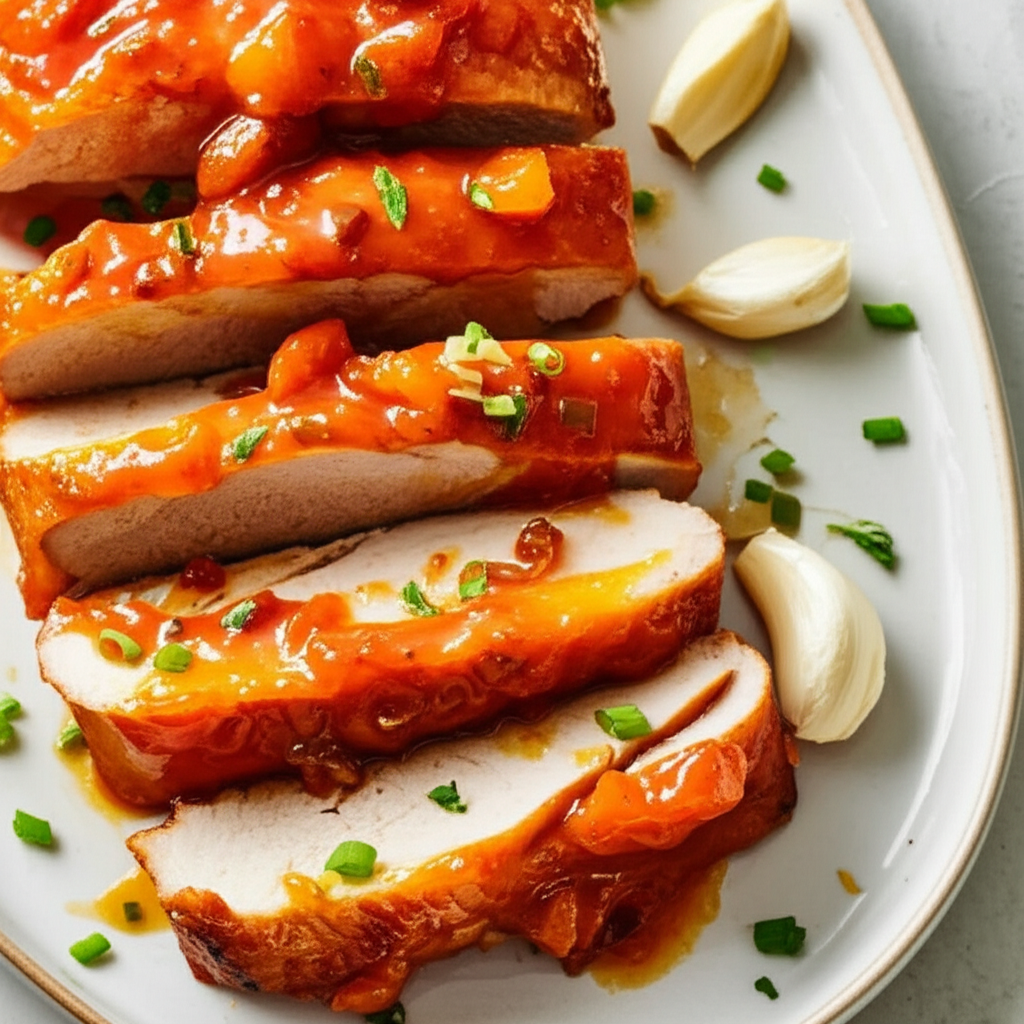 Apricot Glazed Pork Loin image