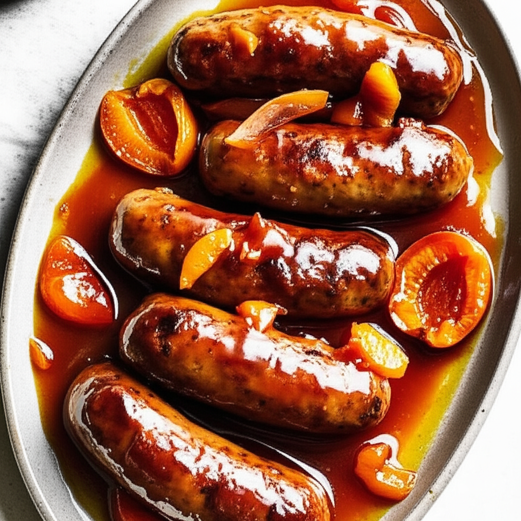 Apricot Glazed Sausages image
