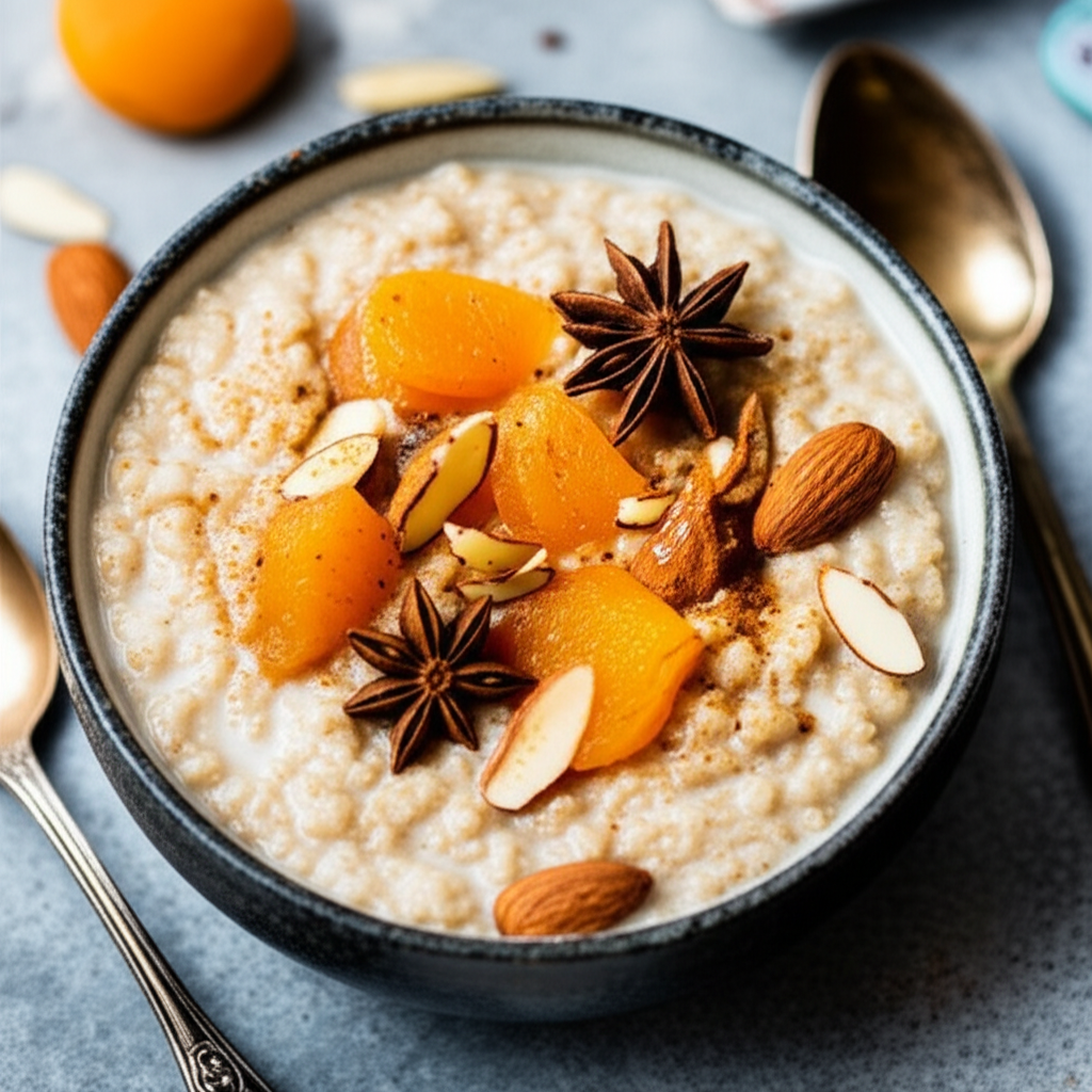 Apricot Honey Wheat Pudding image