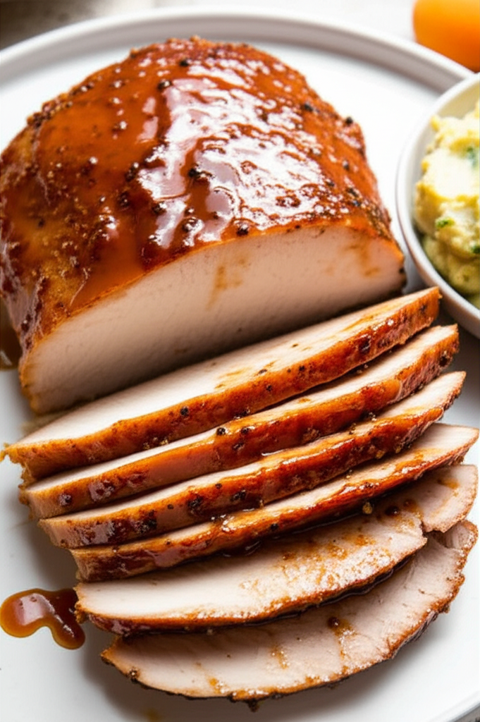Apricot Mustard Glazed Pork Roast image