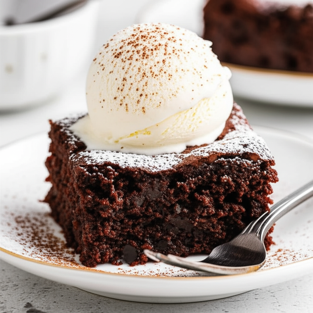 10 Minute Quick And Easy Chocolate Brownie Pudding Cake image