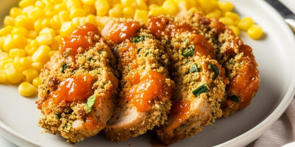 Apricot Pork With Herb Crust image