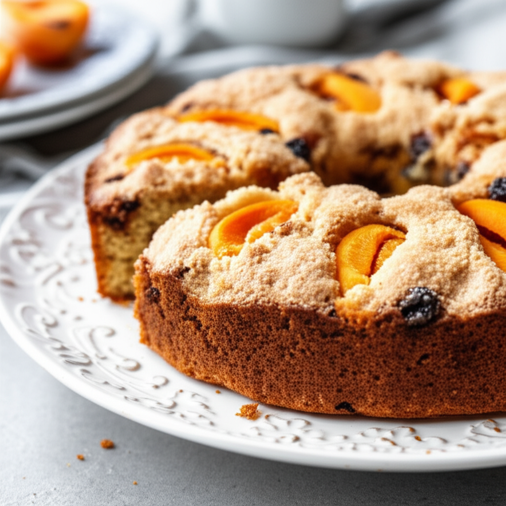 Apricot Raisin Coffee Cake image