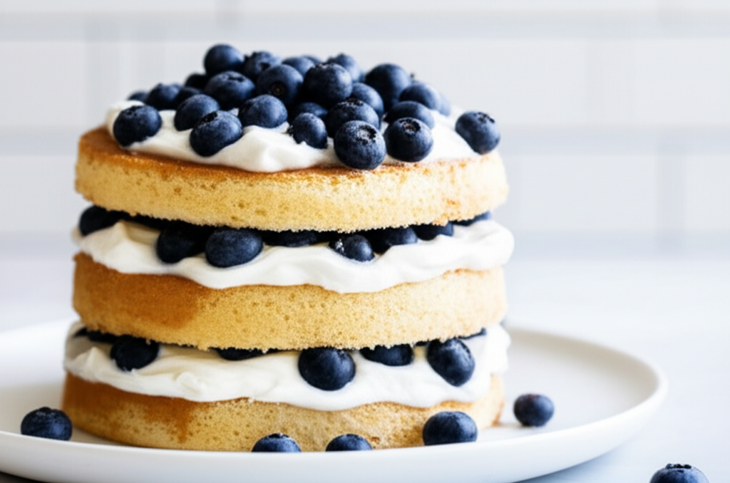 10 Minute Blueberry Layer Cake image