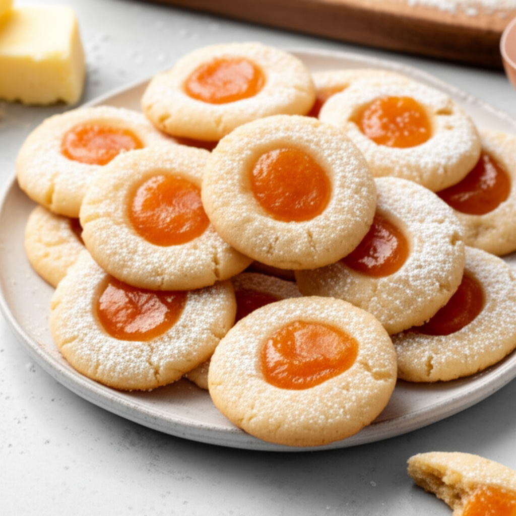 Apricot Thumbprint Cookies image