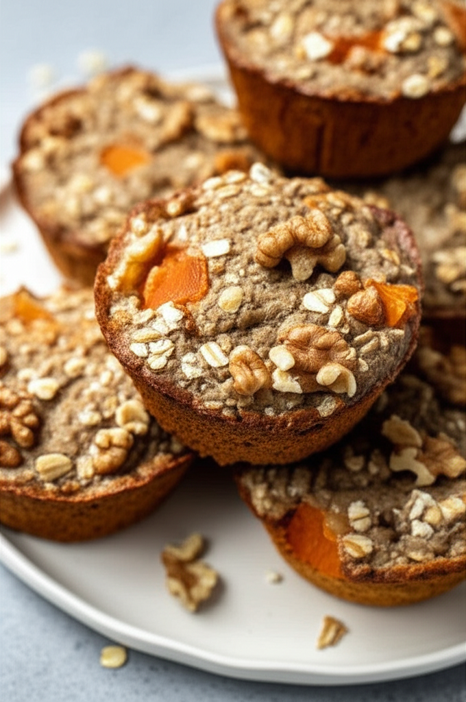 Apricot Walnut Oatmeal Muffins No Flour Sbd Phase 2 3 image