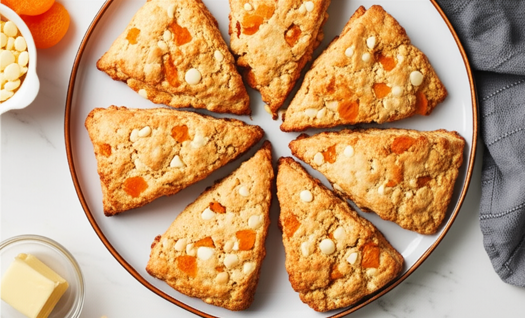 Apricot White Chocolate Scones image