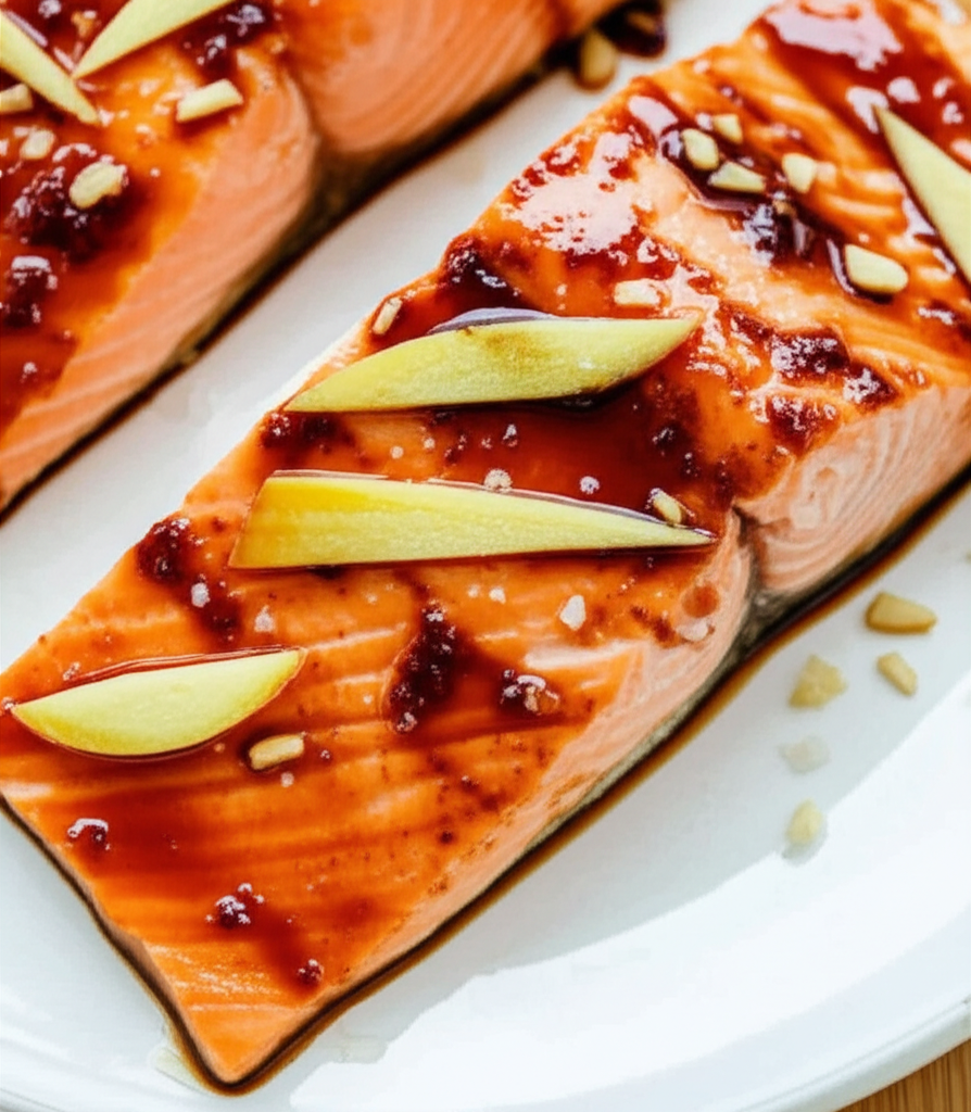 Apricot Balsamic Glazed Salmon image