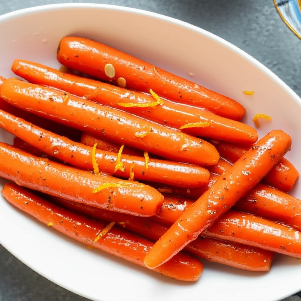 Apricot Glazed Carrots With Nutmeg Orange image