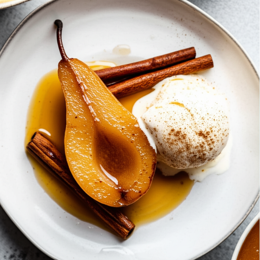 Apricot Glazed Pears image