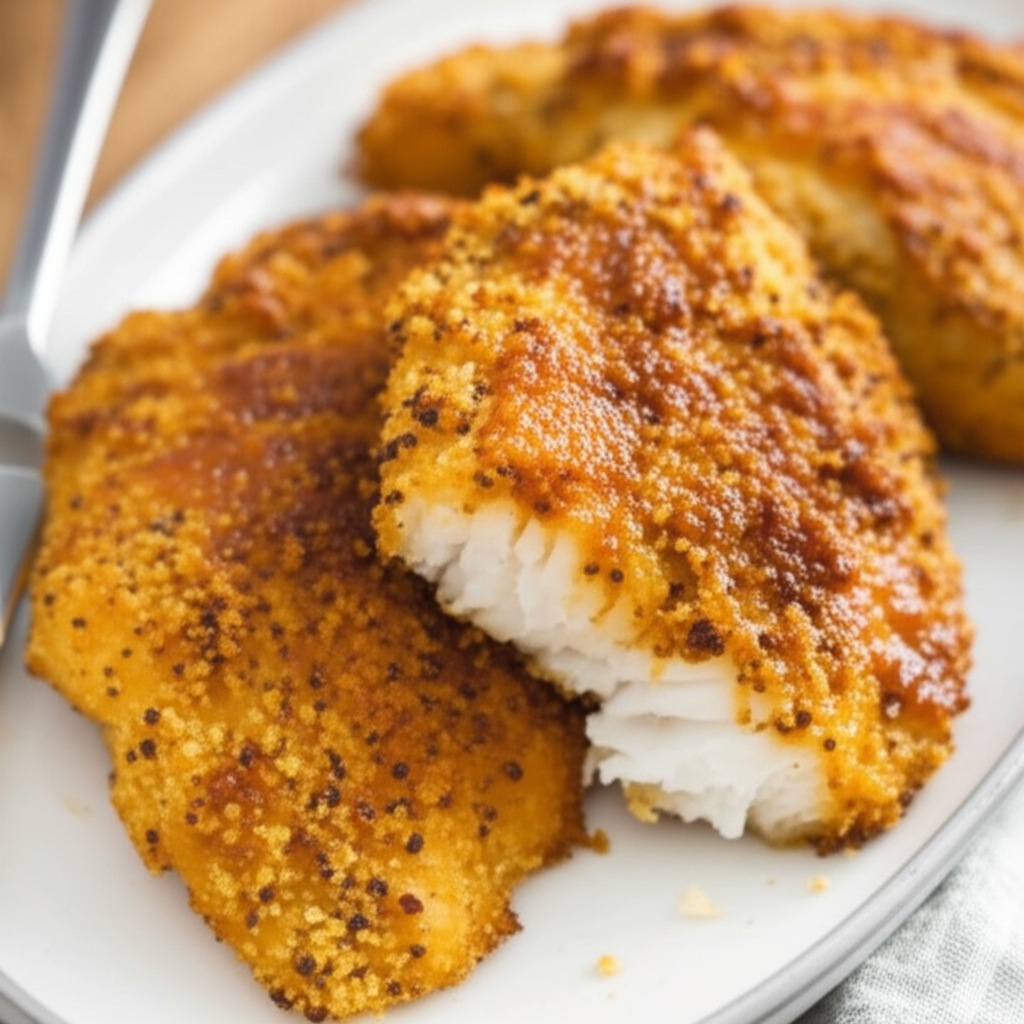 Apricot Mustard Crusted Catfish image