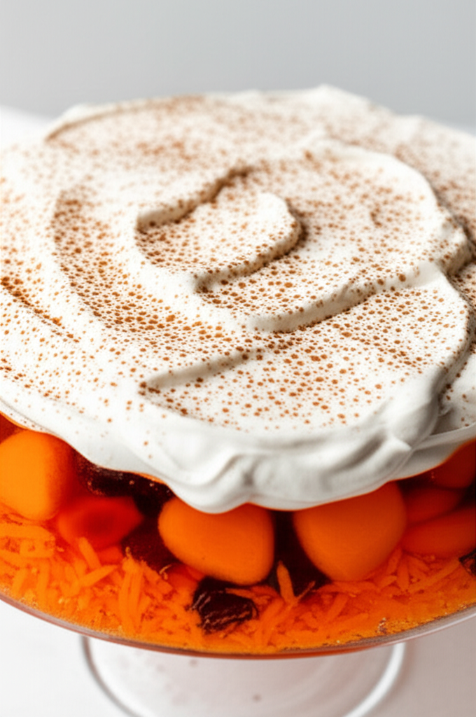 Apricot Orange Salad With Sour Cream Cream Cheese Topping image
