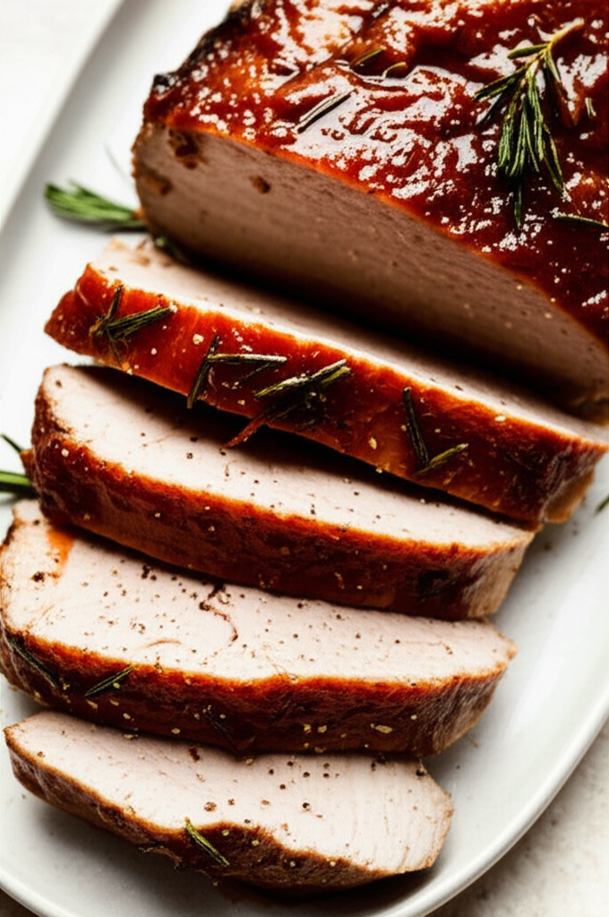 Apricot Rosemary Glazed Pork Loin image