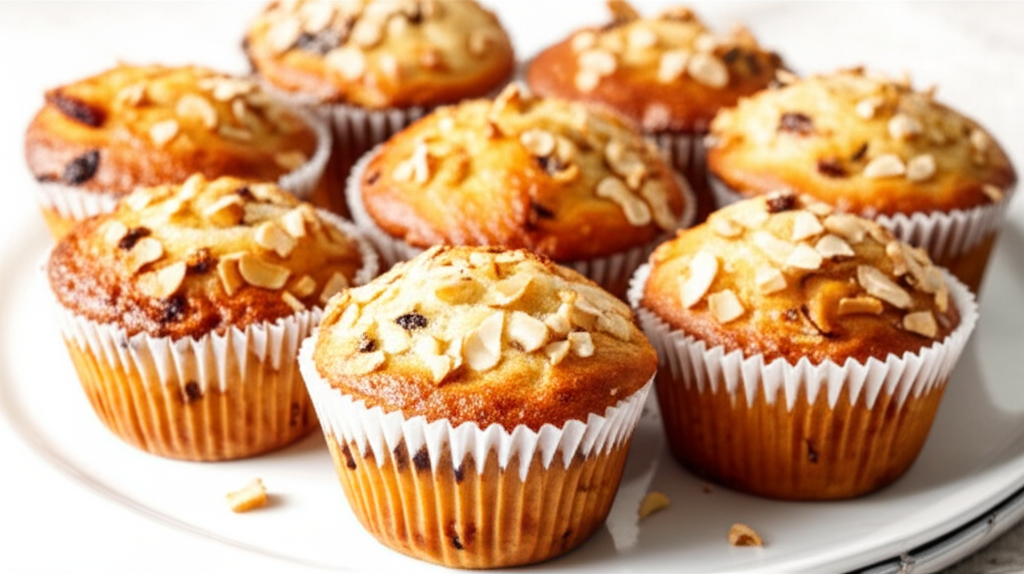 Apricot Raisin Muffins With Cashew Top image