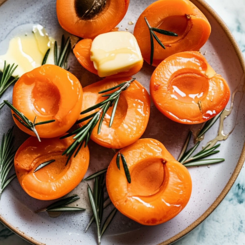 Apricots With Honey And Rosemary France image
