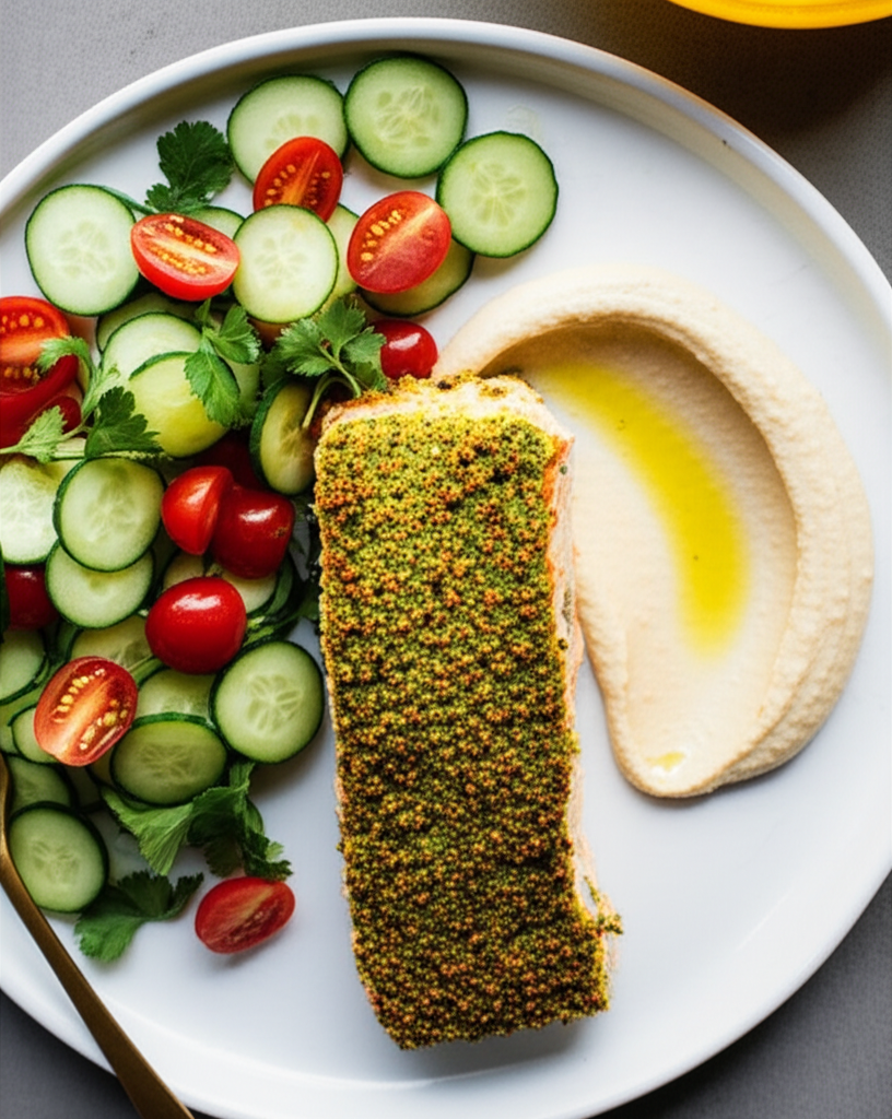 Aquagrill S Falafel Crusted Salmon image